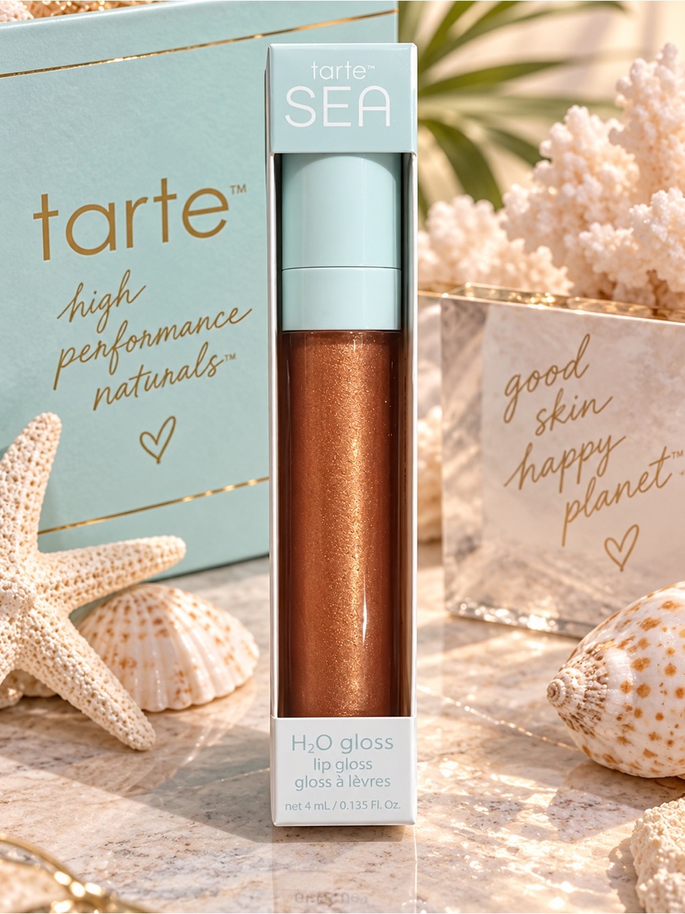 NWT Tarte Sandy Toes Lip Color Nude Peach Vitamin E Vegan